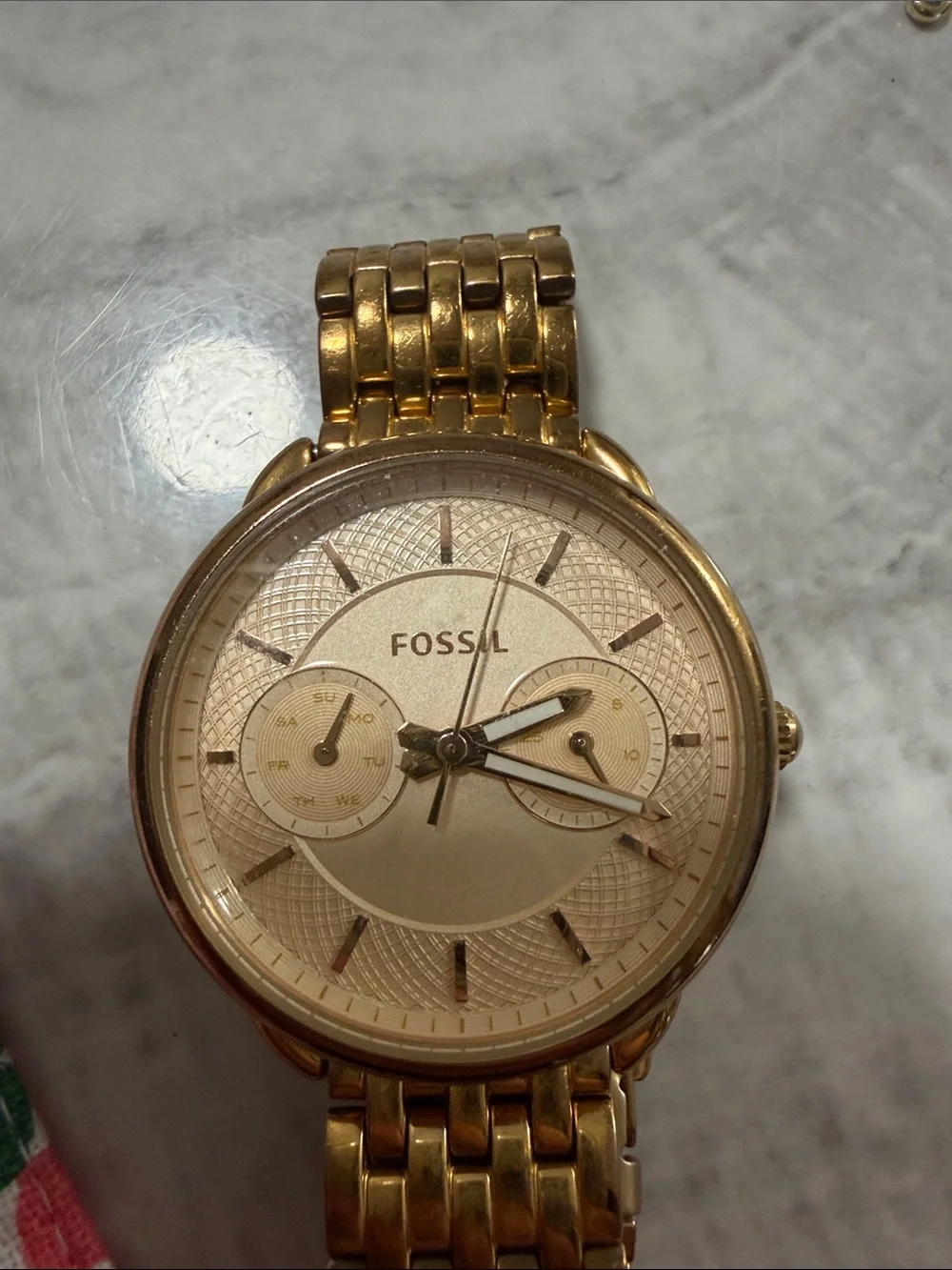 Fossil Women's Rose Gold Stainless Steel Bracelet Watch